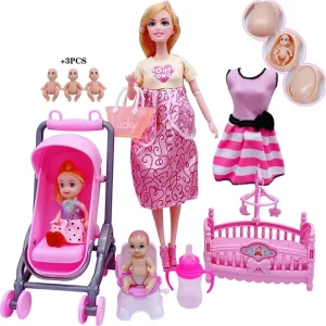 Family Doll set Stroller Accessories