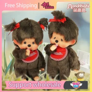 Genuine Monchhichi 18cm New Model Basic Version Boy & Girl S Size Cute Plush Doll Soft Stuffed Toy Collectible Gift for Kids Toy